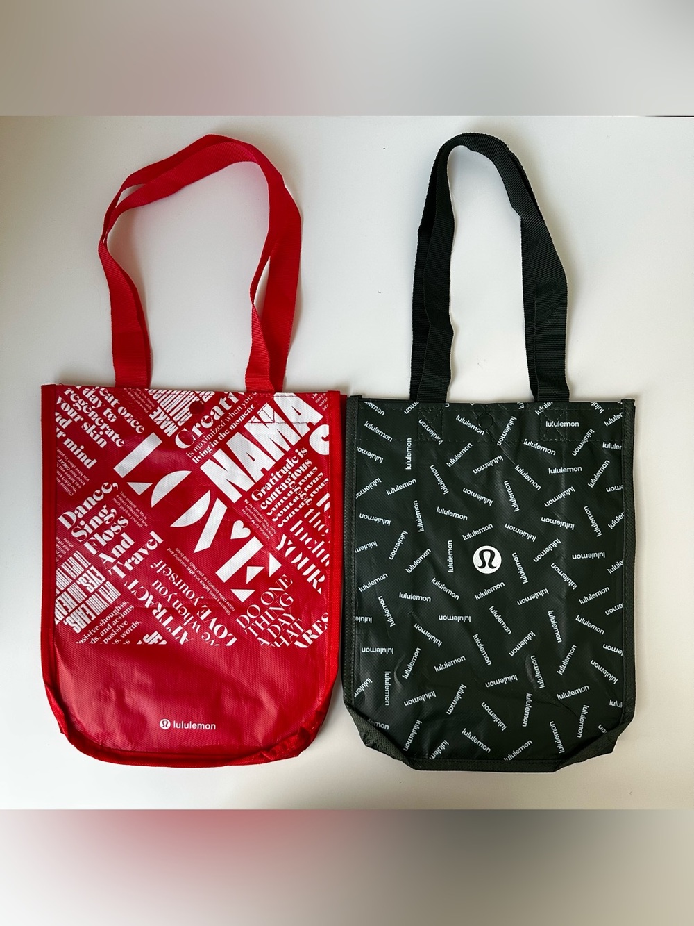 Lululemon Red and Green Shopping Bags - Picture 2 of 2